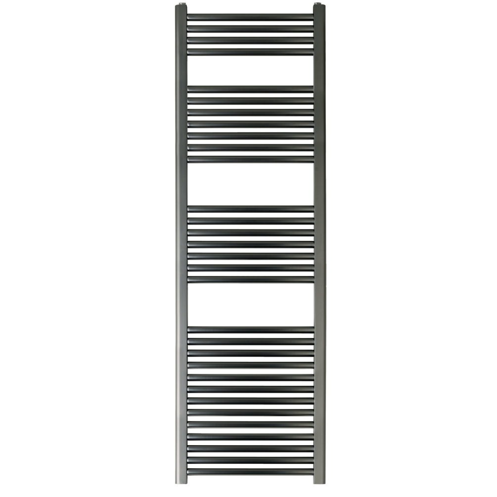 JTP Vos Brushed Black 1600mm x 500mm Heated Towel Radiator Cut Out